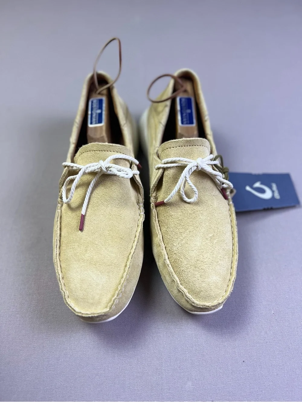 OluKai Ka'a Driver Suede Loafers Golden Sand Men's Size 9 10534-GSGS NWT